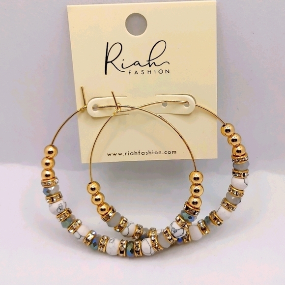 Private Label Jewelry - Marble Hoop Earrings